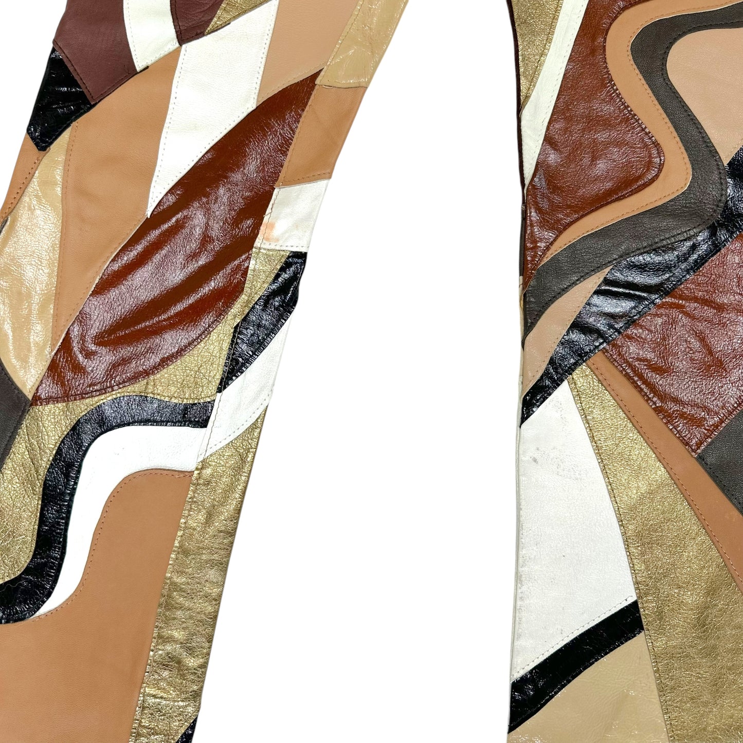 Dolce & Gabbana S/S 2002 Runway Patchwork Leather Pants