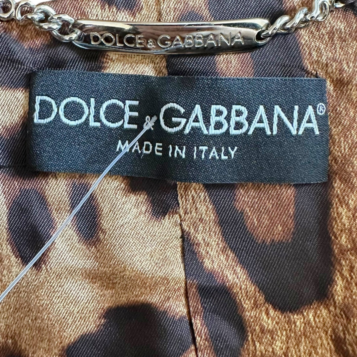 Dolce & Gabbana Leopard Print Raincoat Short Trench Jacket