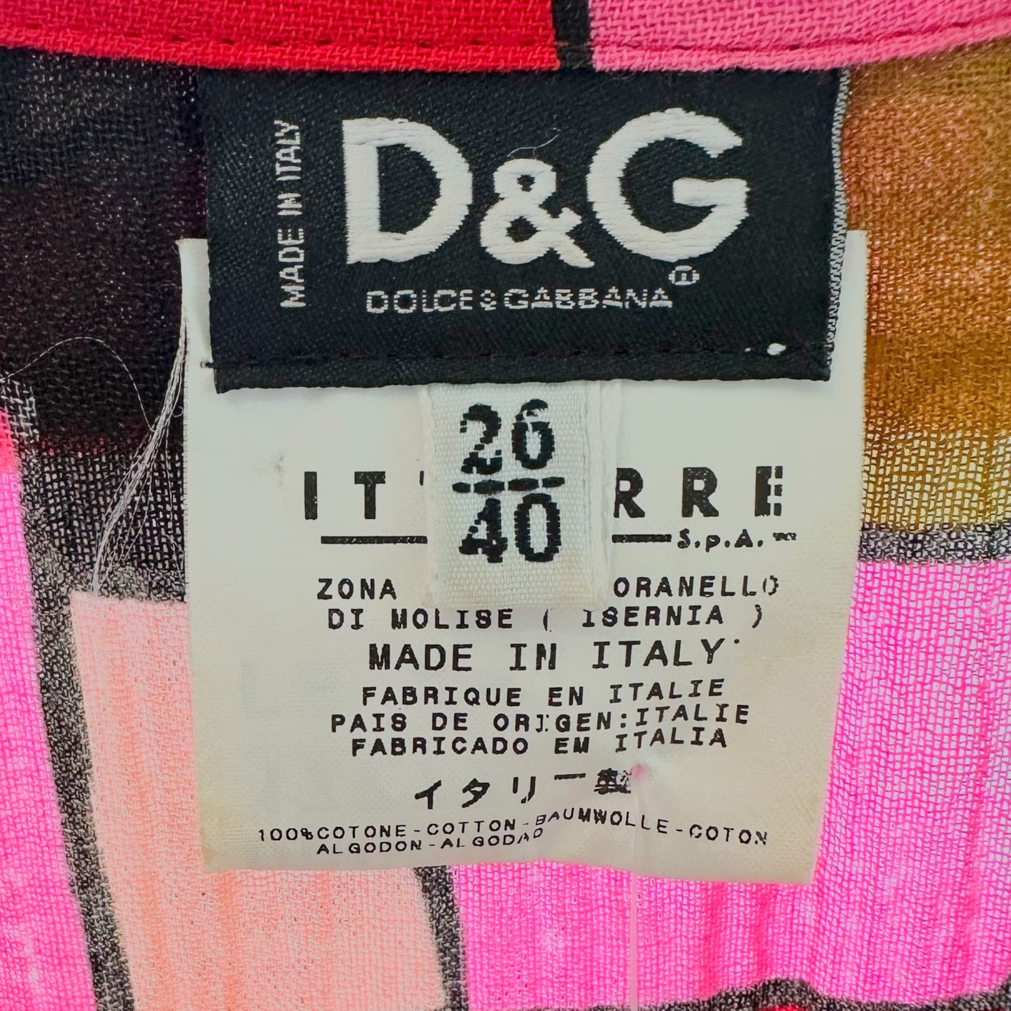 D&G Dolce & Gabbana S/S 2001 Printed Sleeveless Blouse Top