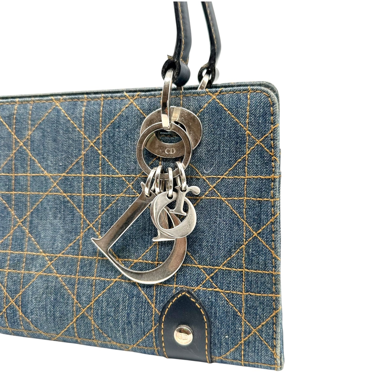 Christian Dior Denim East West Lady Dior Bag