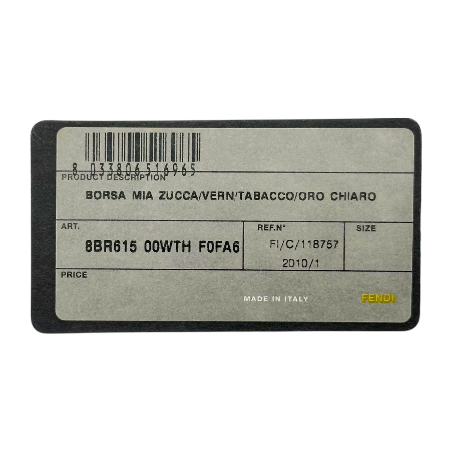 Fendi Classic Zucca Monogram Mia Bag