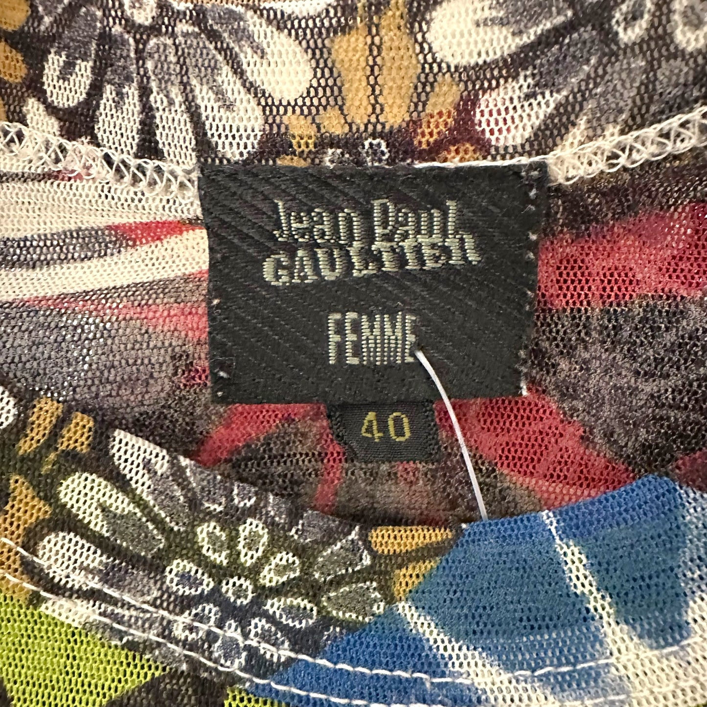 Jean Paul Gaultier Multicolor Mesh Floral Print Longsleeve