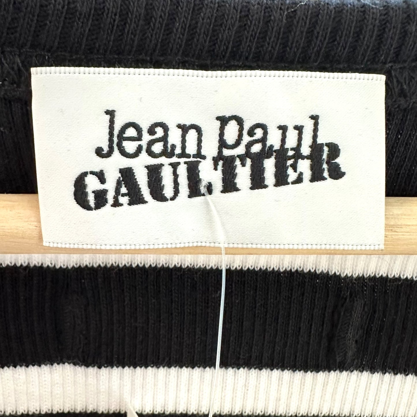 Jean Paul Gaultier Black & White Striped 'Overall' Tank