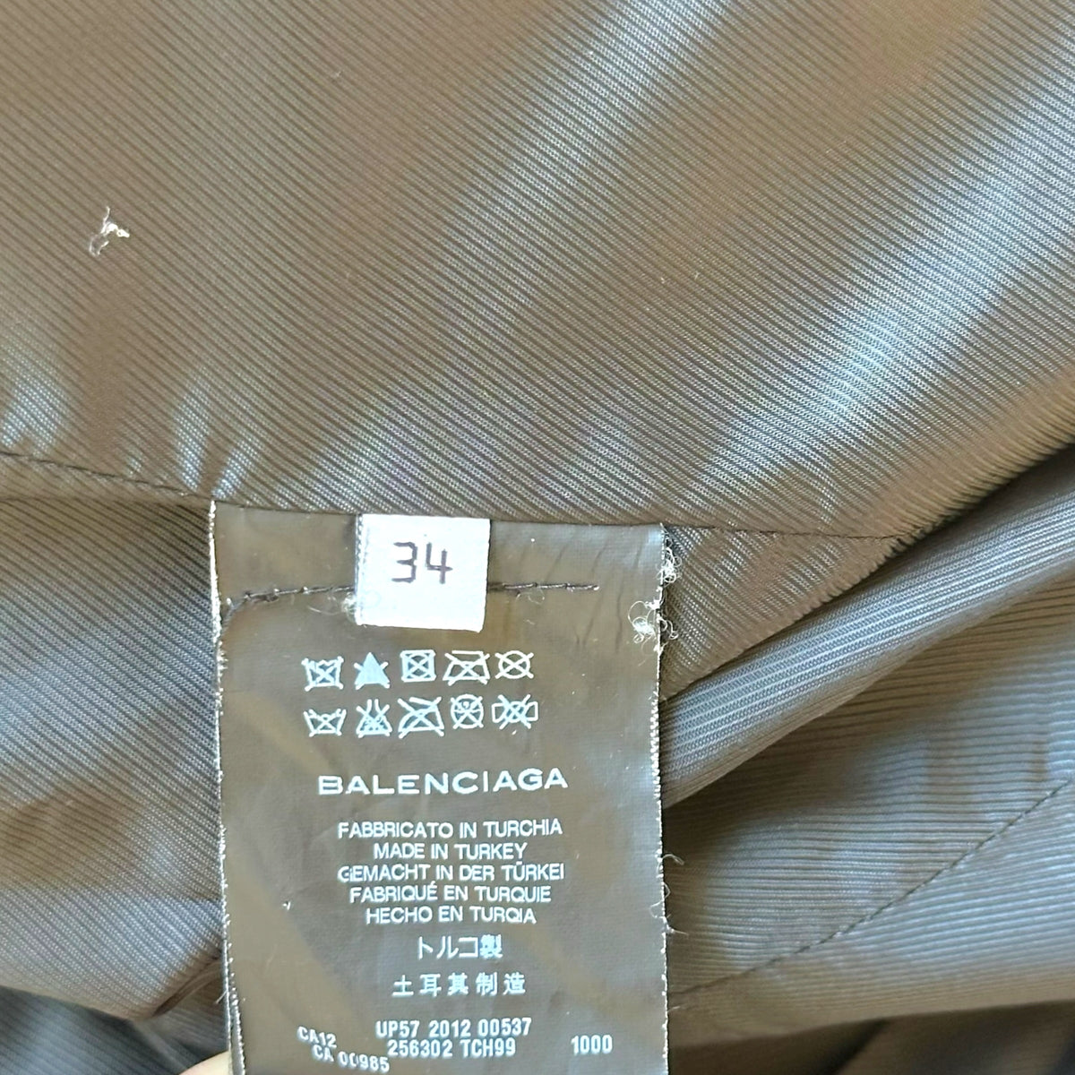 Balenciaga Black Leather Moto Jacket Zip-Up XS