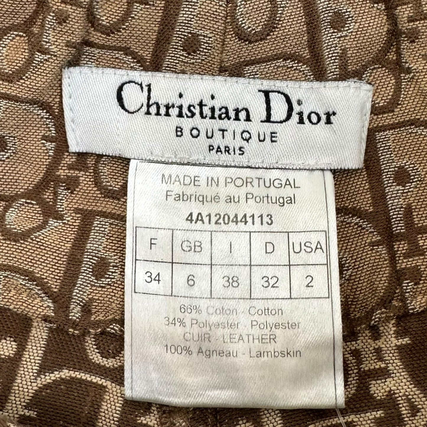 Dior F/W 2004 Rasta Monogram Print Pants