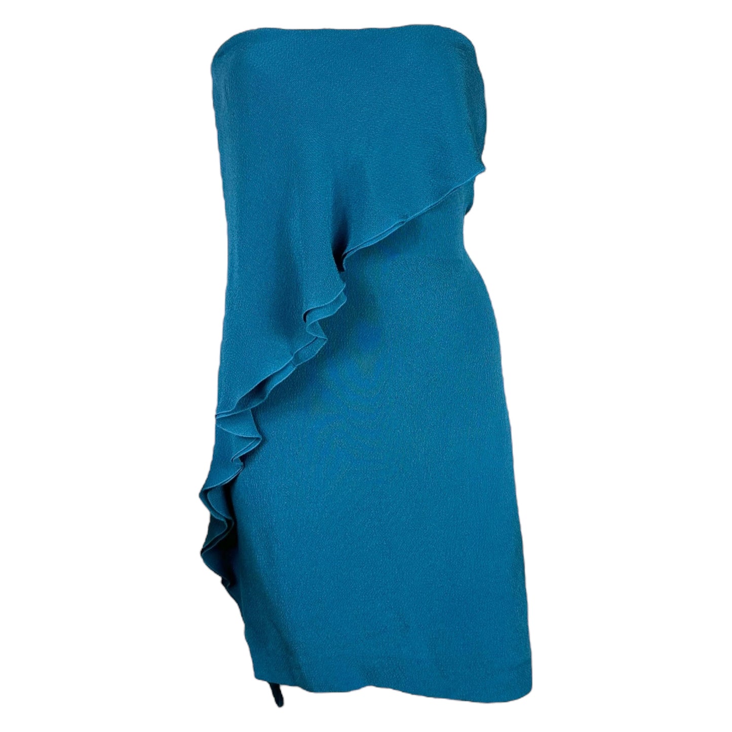 Bottega Veneta Aqua Blue Corseted Silk Mini Dress