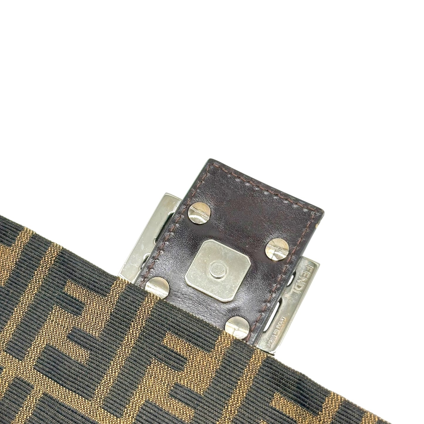 Fendi Brown Classic Zucca Monogram Mama Baguette Bag