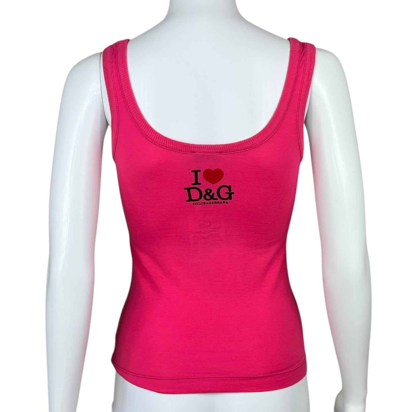 D&G Dolce & Gabbana 'I Heart D&G' Pink Tank