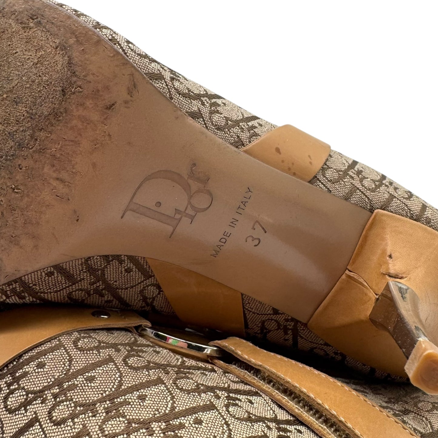 Christian Dior Tan Monogram Trotter Logo Heeled Boots - Outfit Repeater