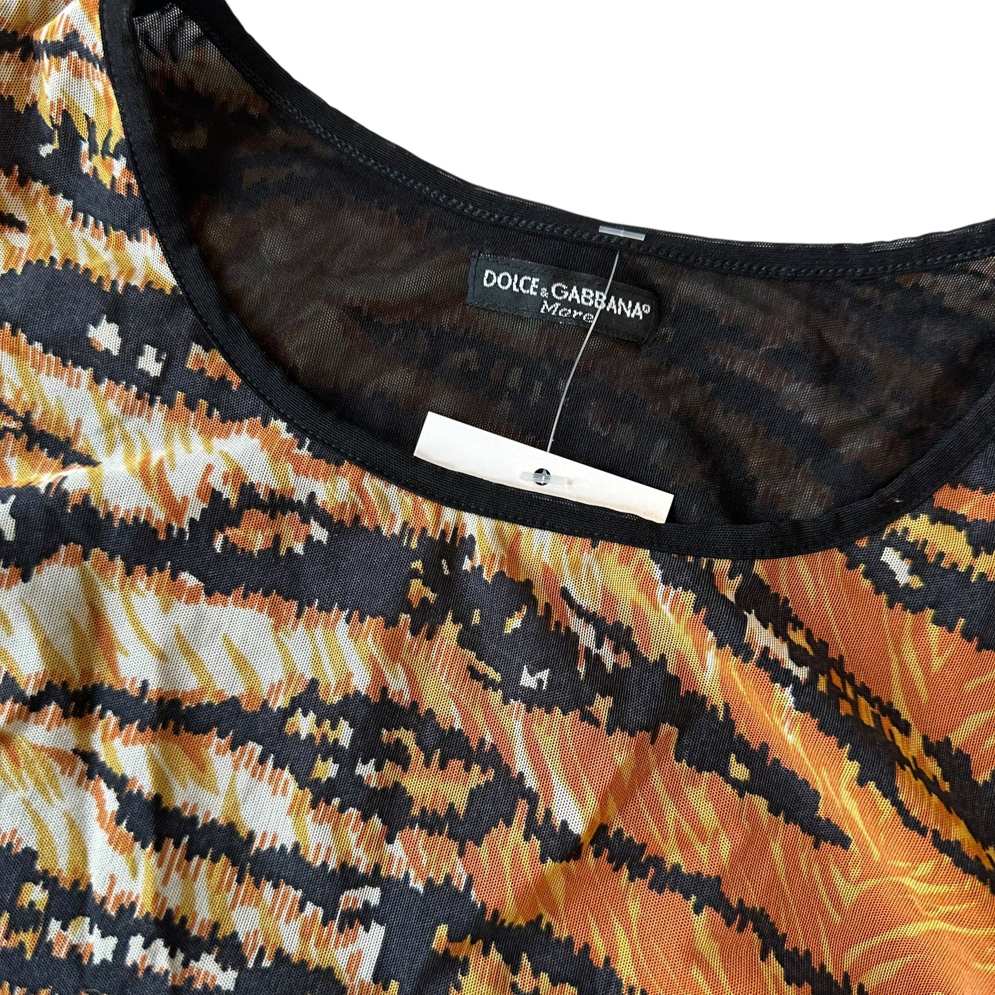 Dolce & Gabbana Mare Reversible Tiger Print Mesh Tank Top - Outfit Repeater