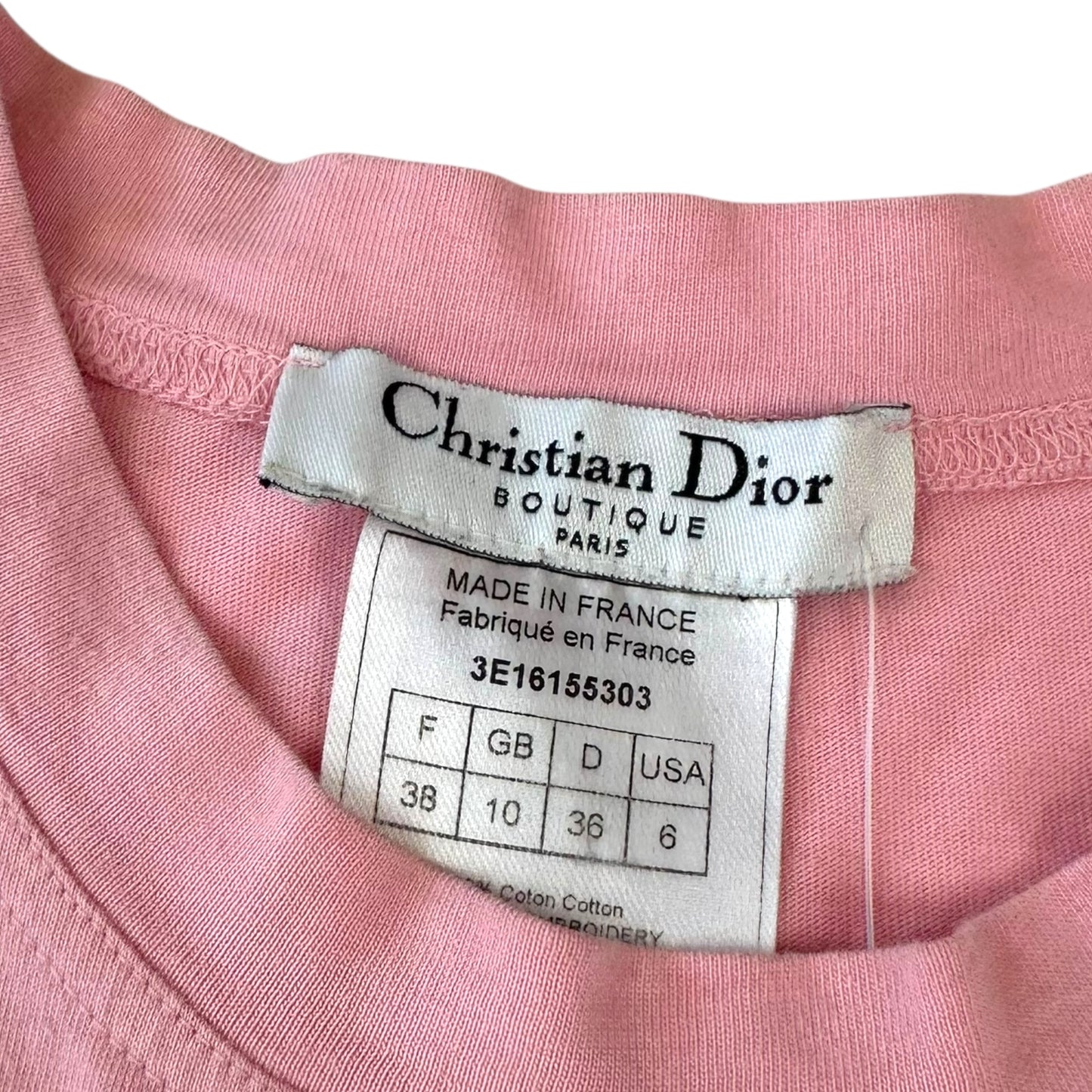 Christian Dior S/S 2003 Pink Diorling Beaded Tank