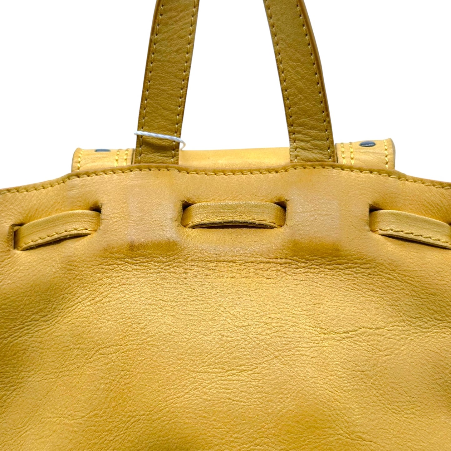 Roberto Cavalli Yellow Fringe Trim Studded Crossbody Bag
