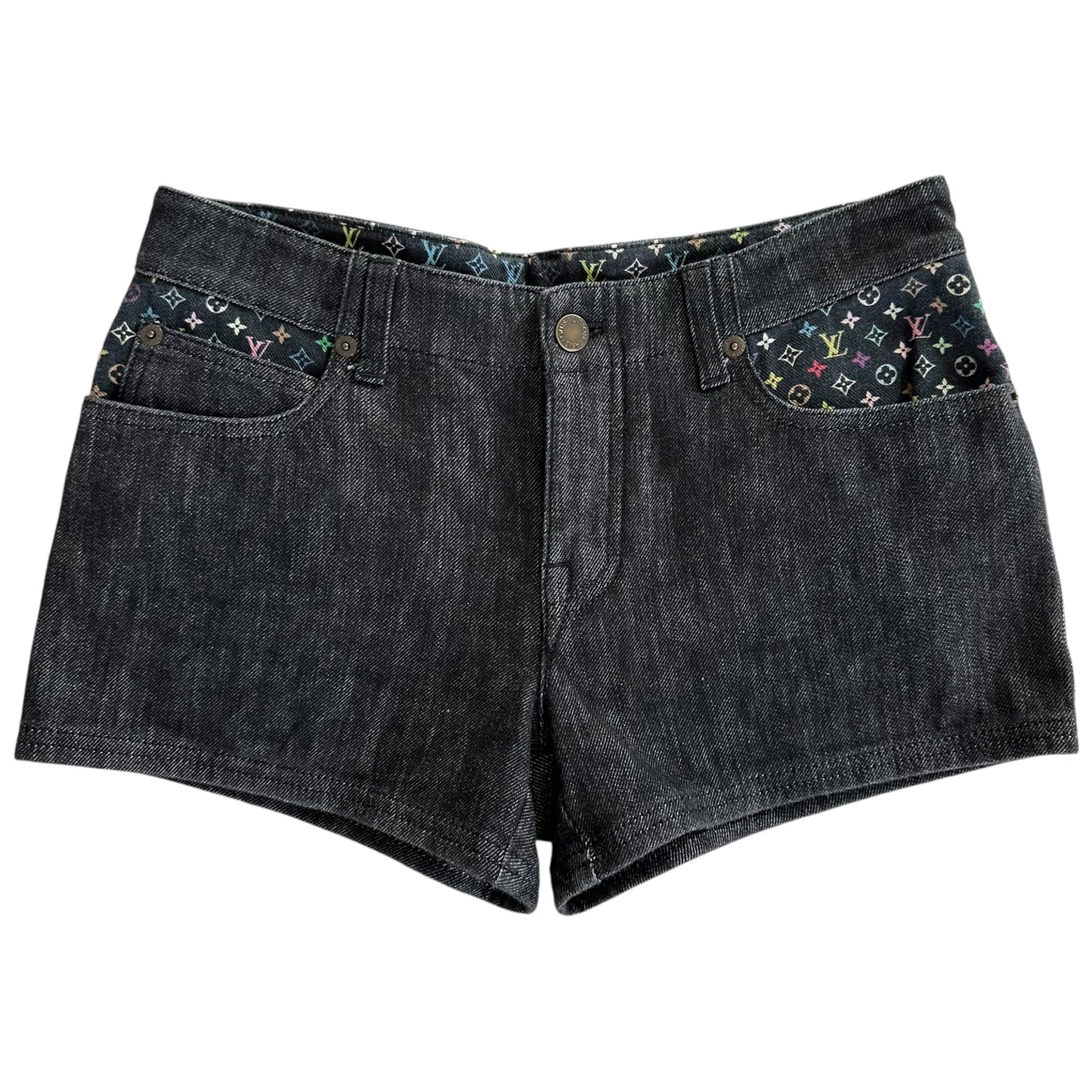 Louis Vuitton Black Murakami Multicolor Monogram Shorts