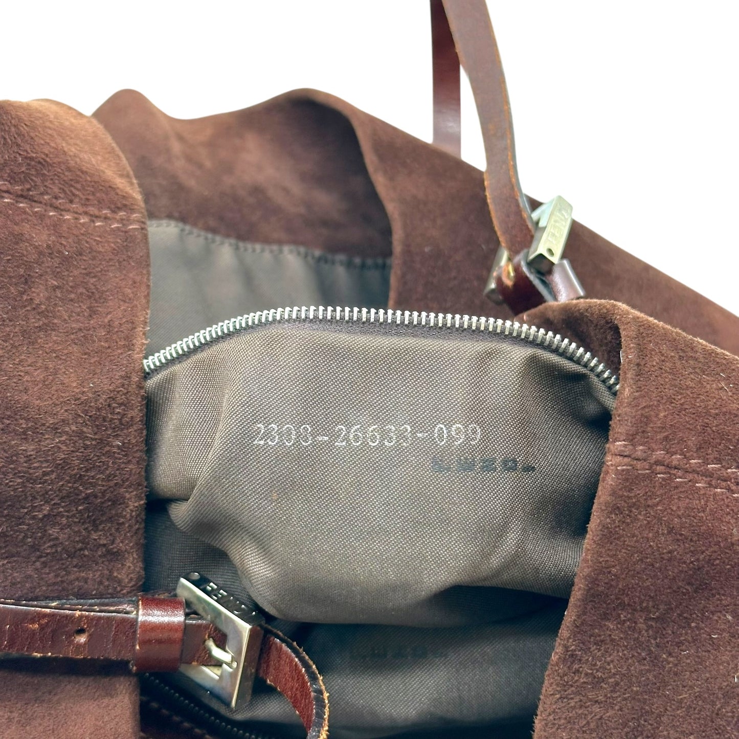 Fendi Chocolate Brown Suede Tote Bag