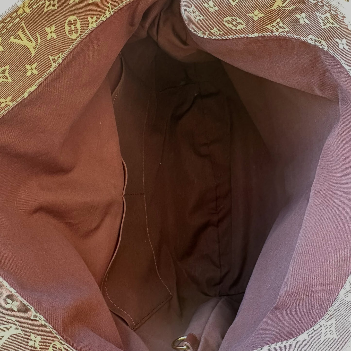 Vintage Louis Vuitton Burgundy Lin Monogram Hobo Bag - Outfit Repeater