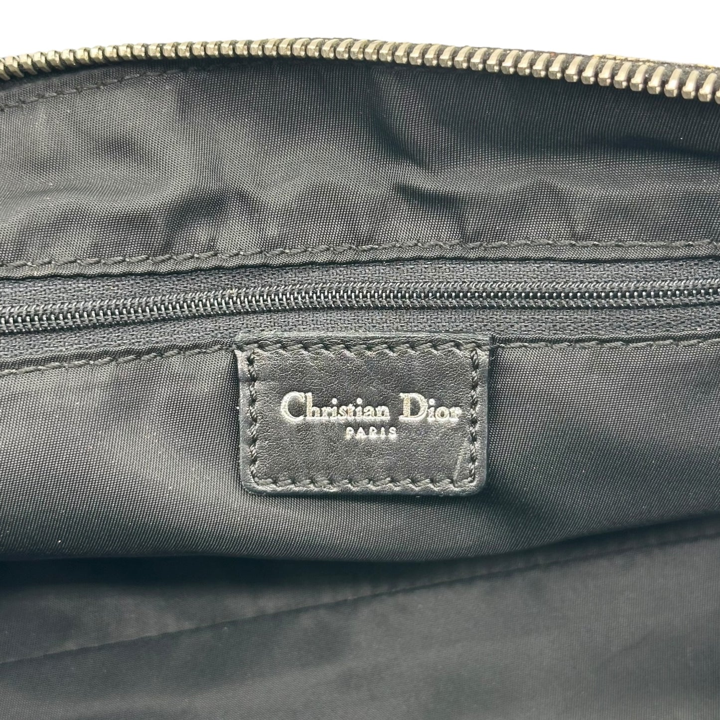 Christian Dior Black Trotter Monogram Small Logo Charm Bag