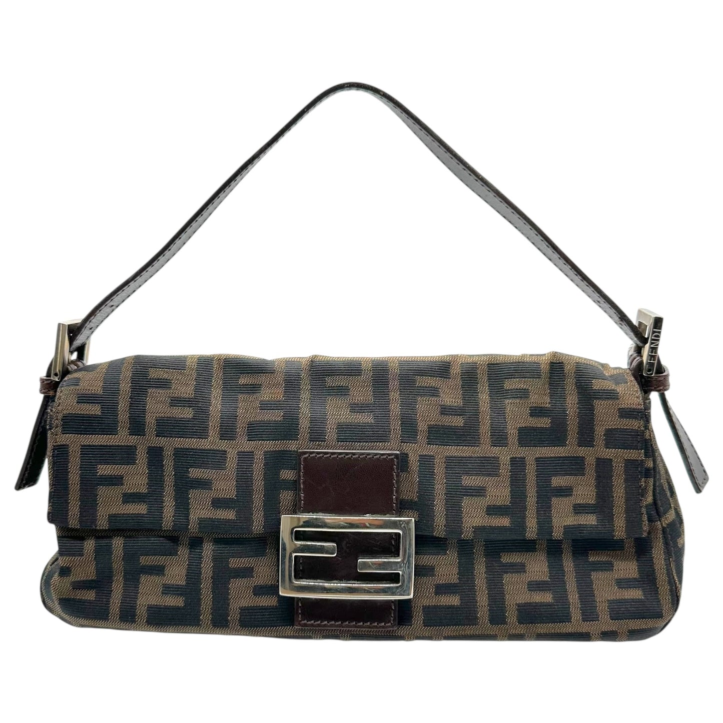 Fendi East West Zucca Baguette Bag