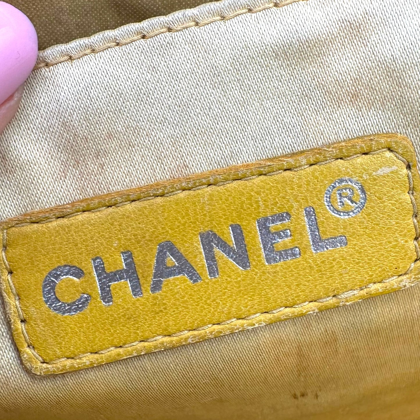 Chanel Yellow Nylon Travel Line Medium Flap Bag