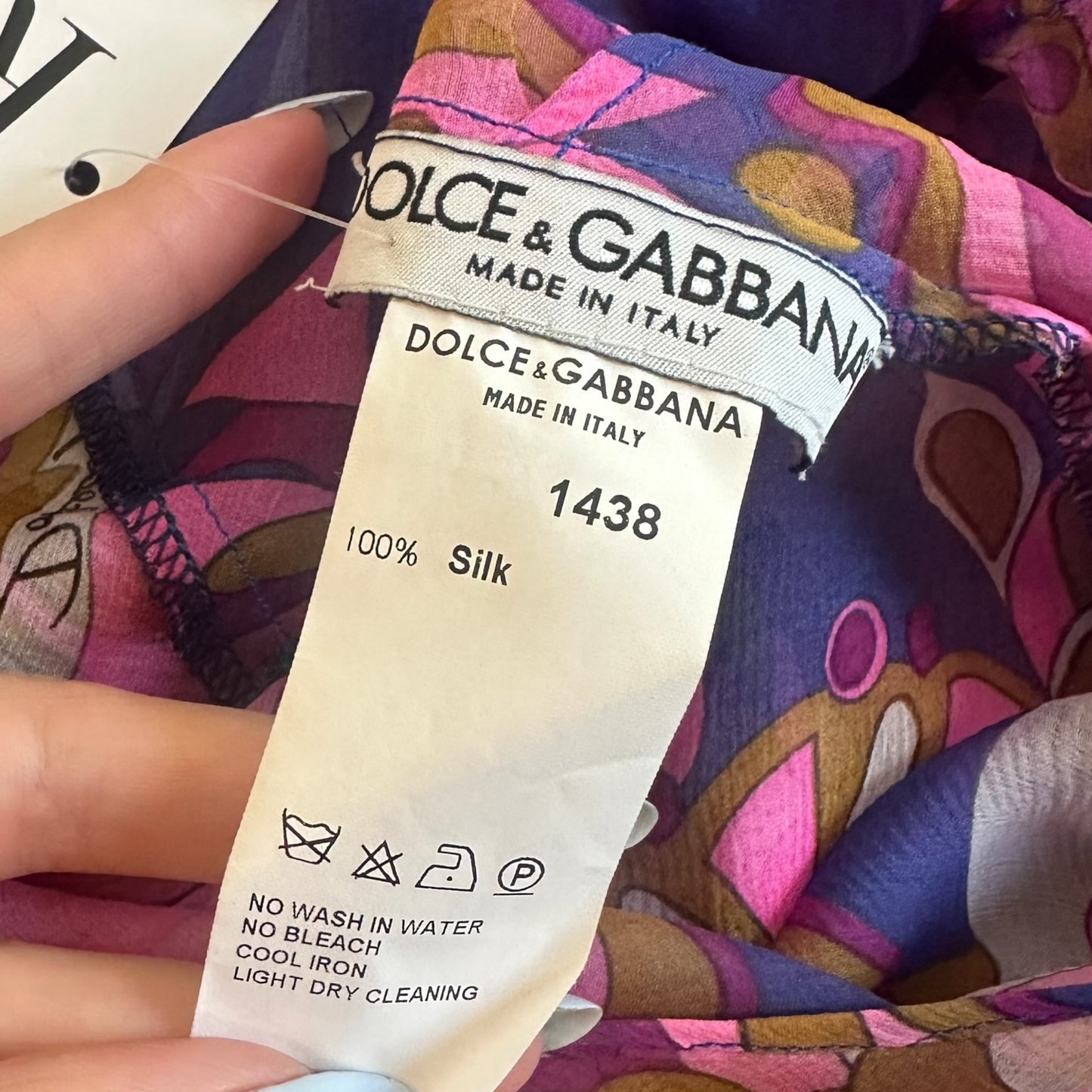 Dolce & Gabbana Sheer Silk Slip Dress Pink Purple Floral