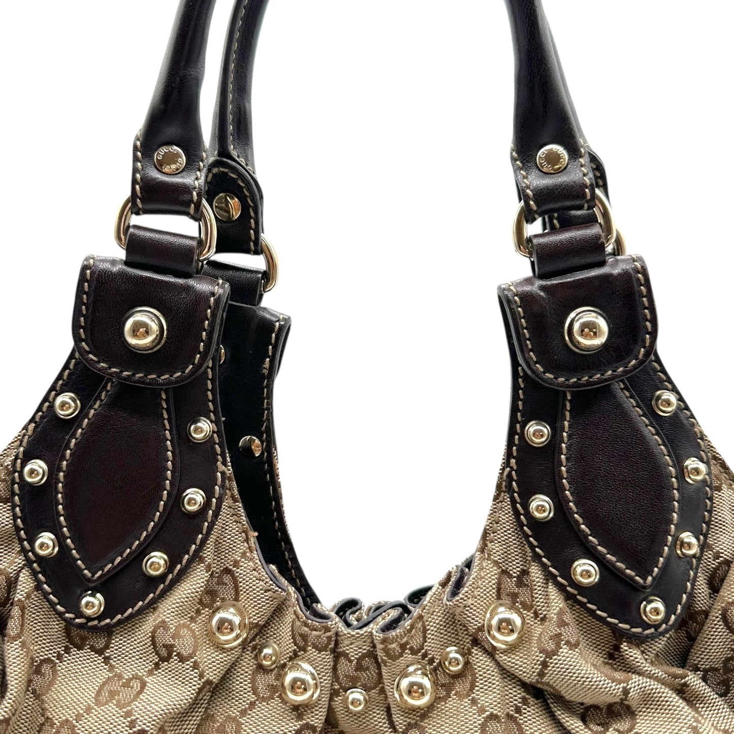 Gucci F/W 2008 Studded Monogram Hobo Bag