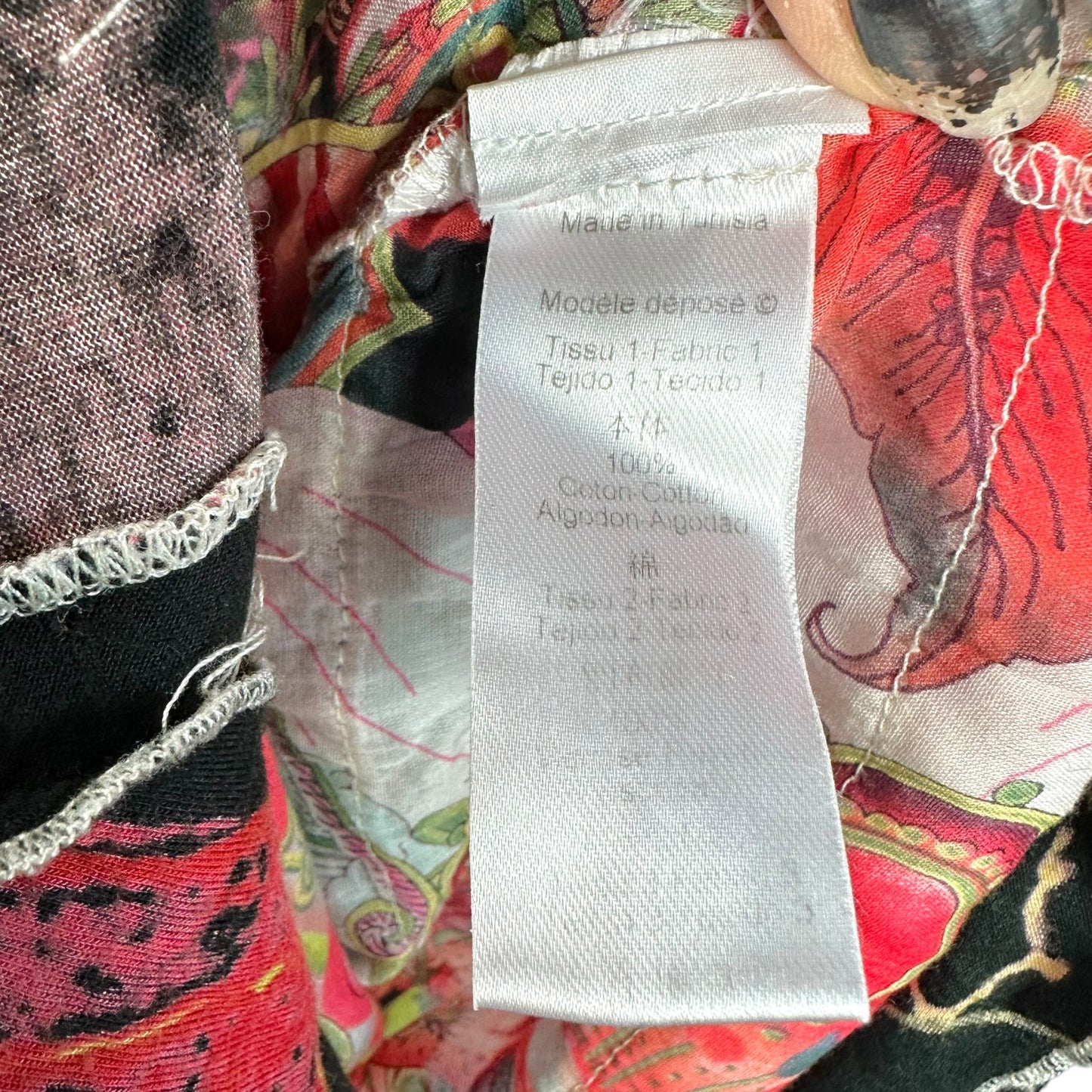 Christian Lacroix Jeans Multicolor Tiered Printed Blouse
