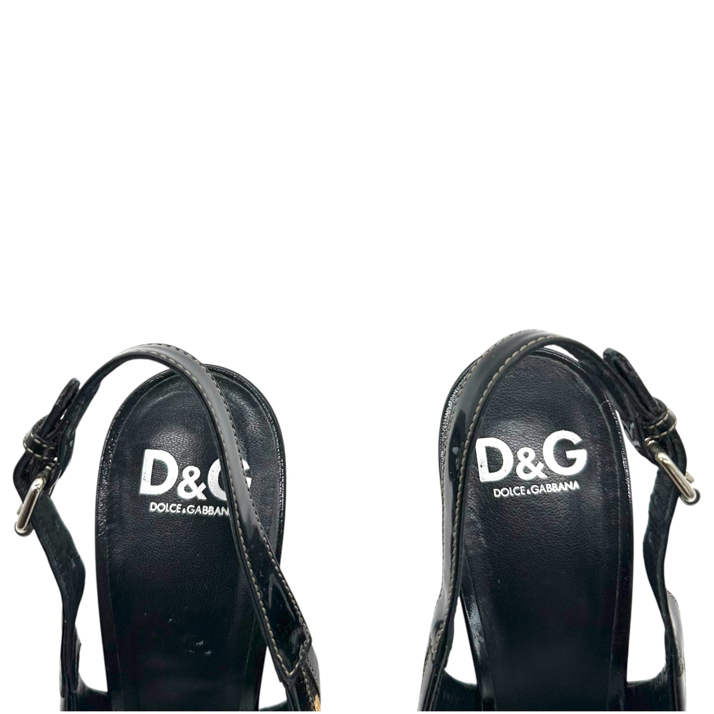 D&G Dolce & Gabbana Tiger Print Slingback Heels