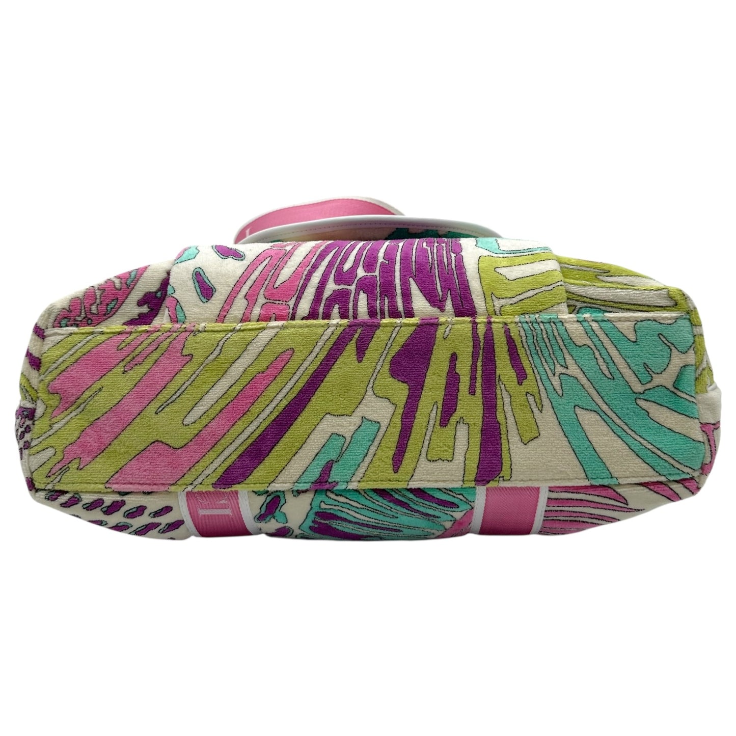 Emilio Pucci Pink & Blue Printed Terrycloth Beach Tote Bag