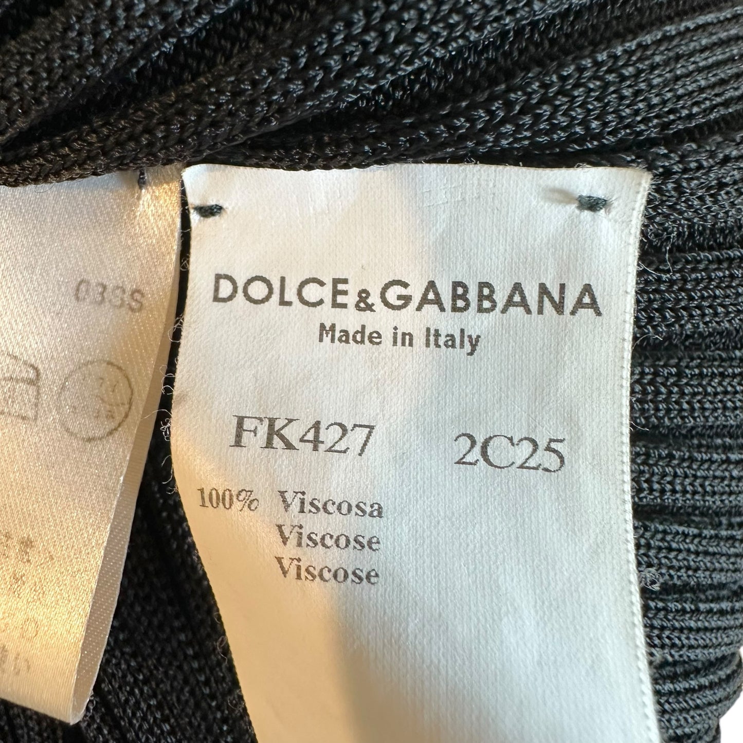 Dolce & Gabbana Black Ribbed Lace Up Tank