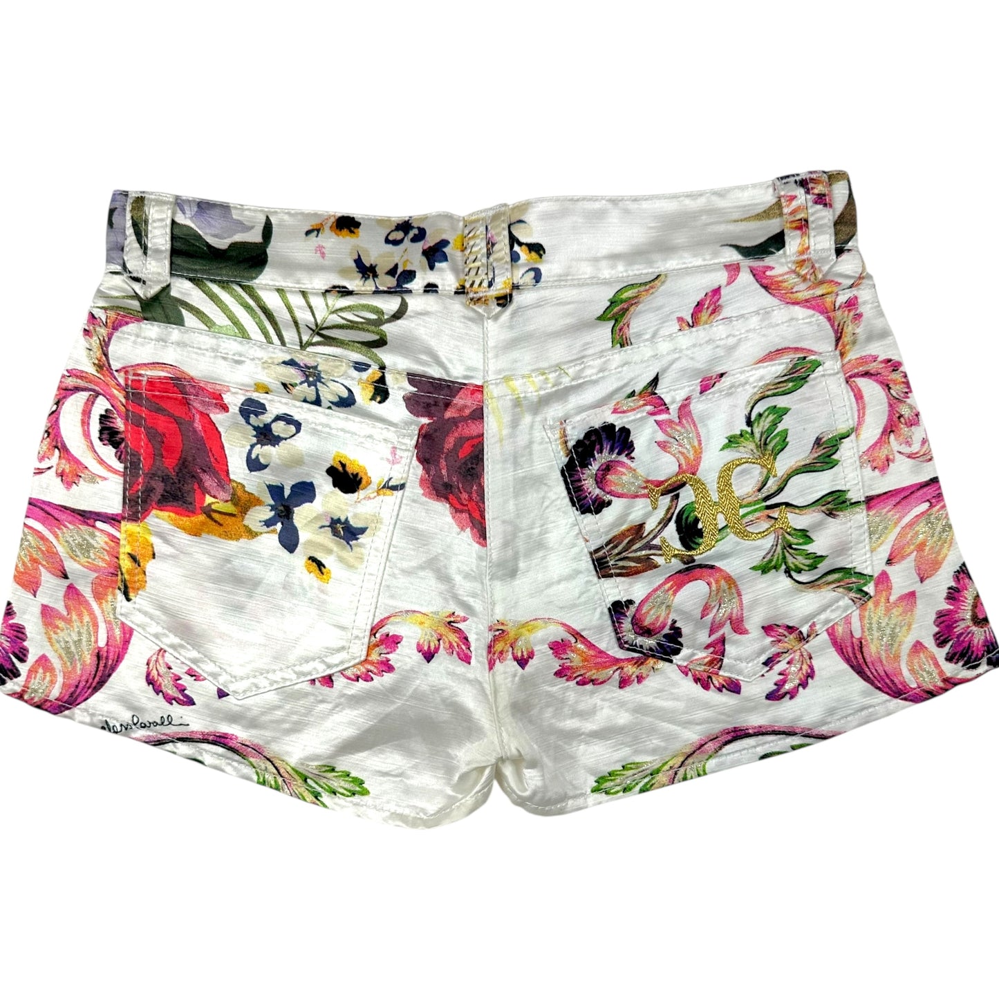 Roberto Cavalli Class Floral Print Mini Shorts NEW