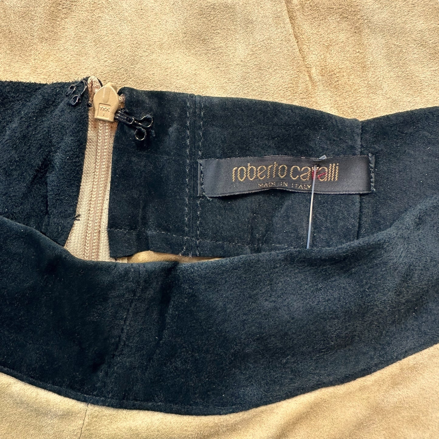 Roberto Cavalli 90's Suede Painted Butterfly Pants