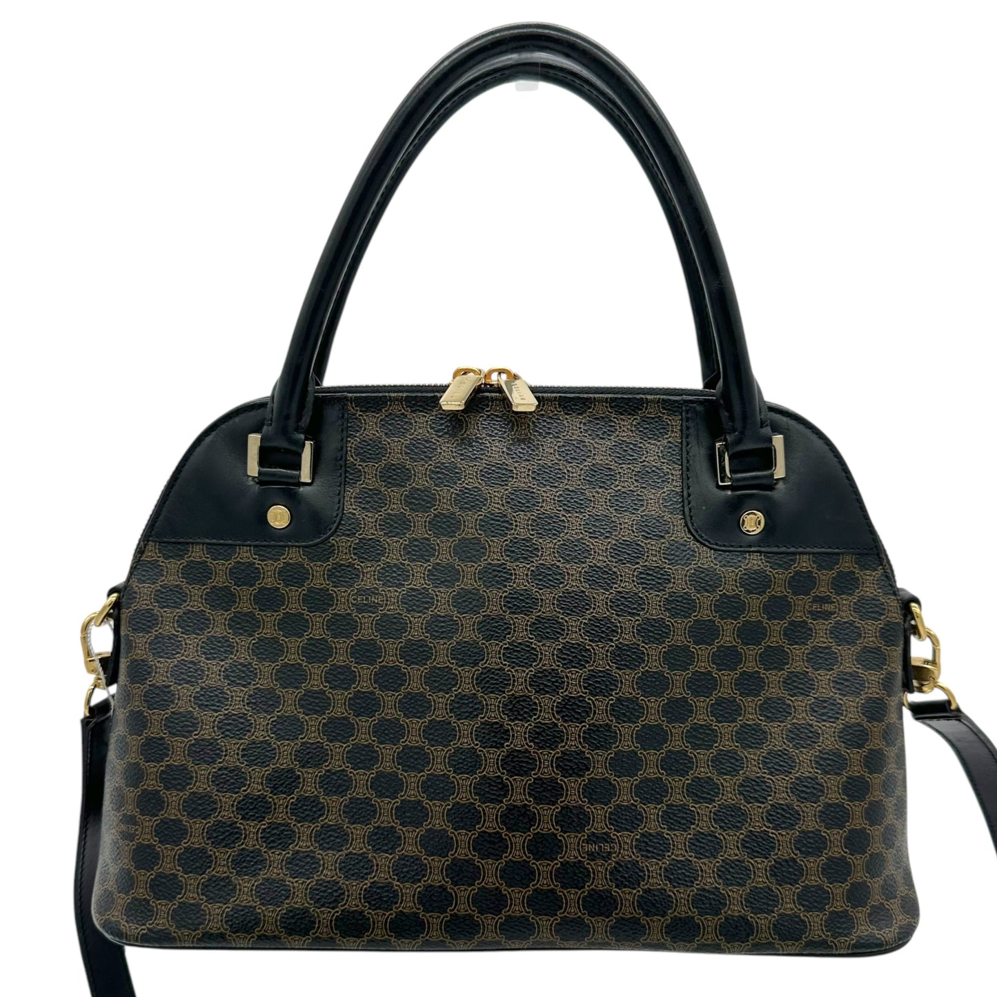 Celine Black & Brown Monogram 2-Way Bag - Outfit Repeater