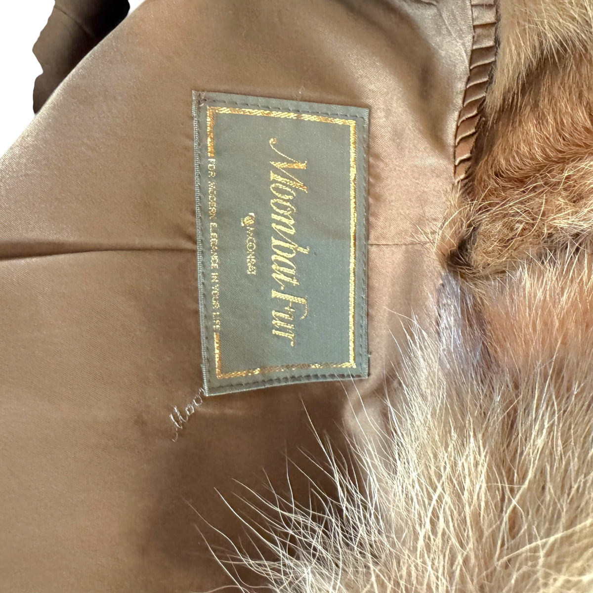 Moonbat Brown Fox Fur Coat