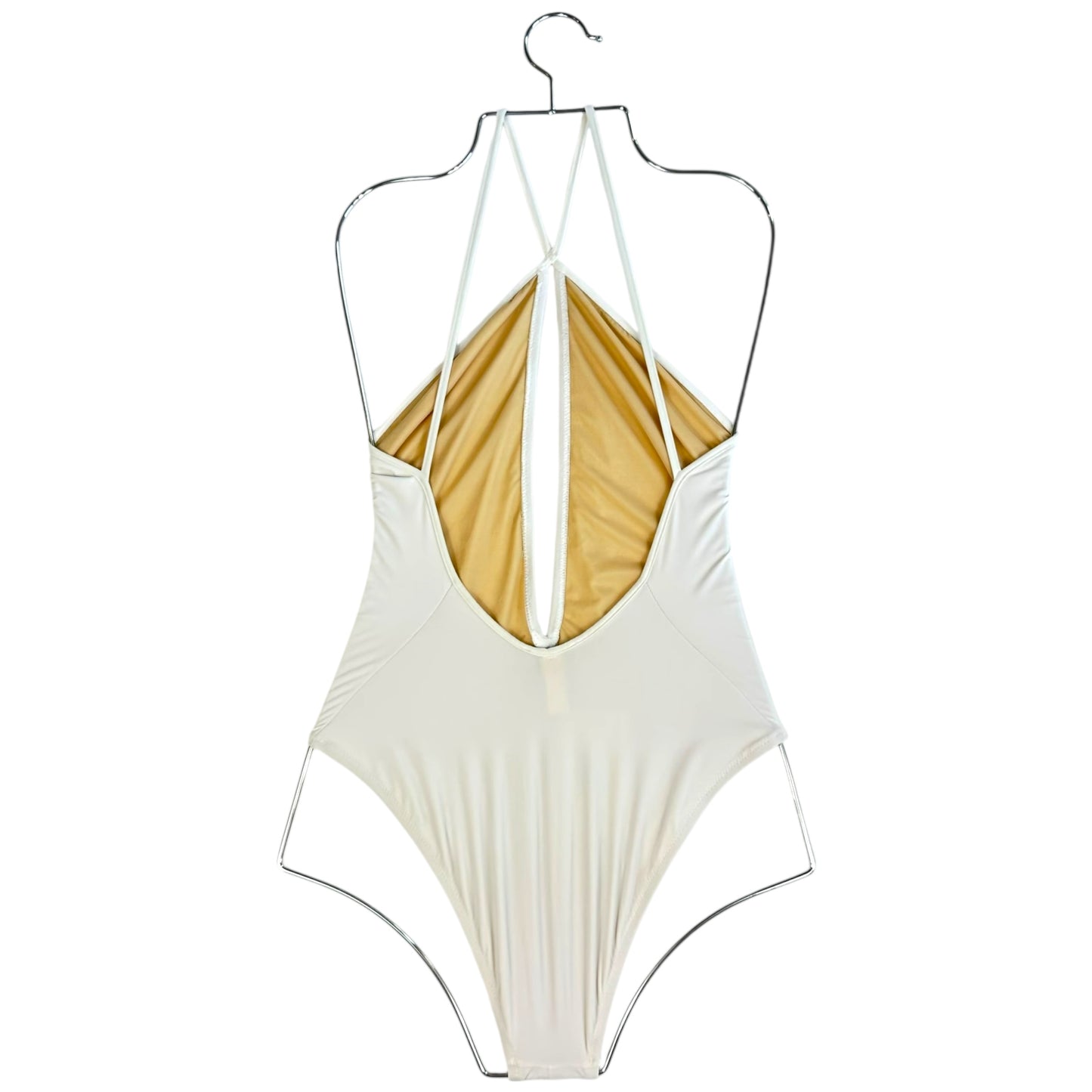 Dolce & Gabbana White Logo Cut-Out One-Piece Swimsuit