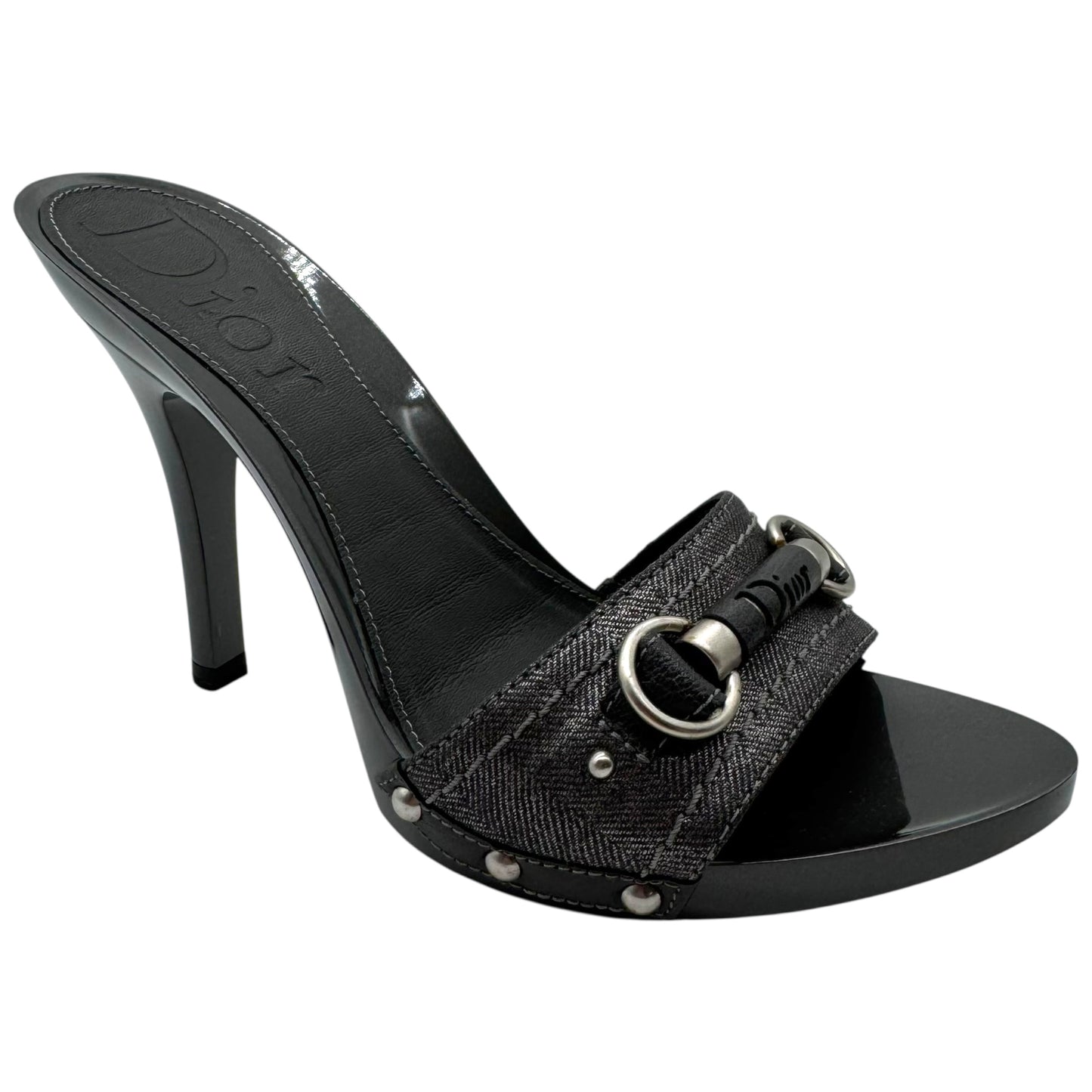 Christian Dior Denim Mule Heels