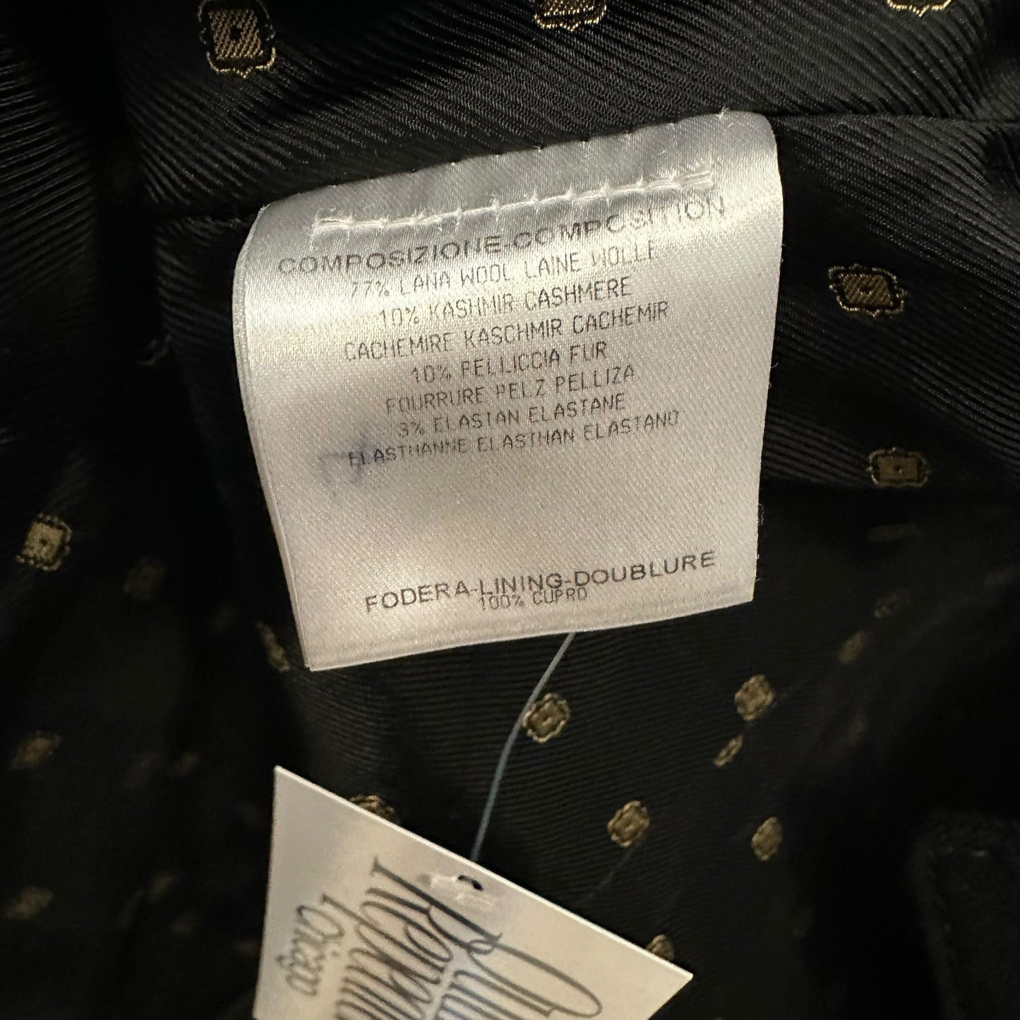 Gucci F/W 2008 Black Wool & Cashmere Pea Coat