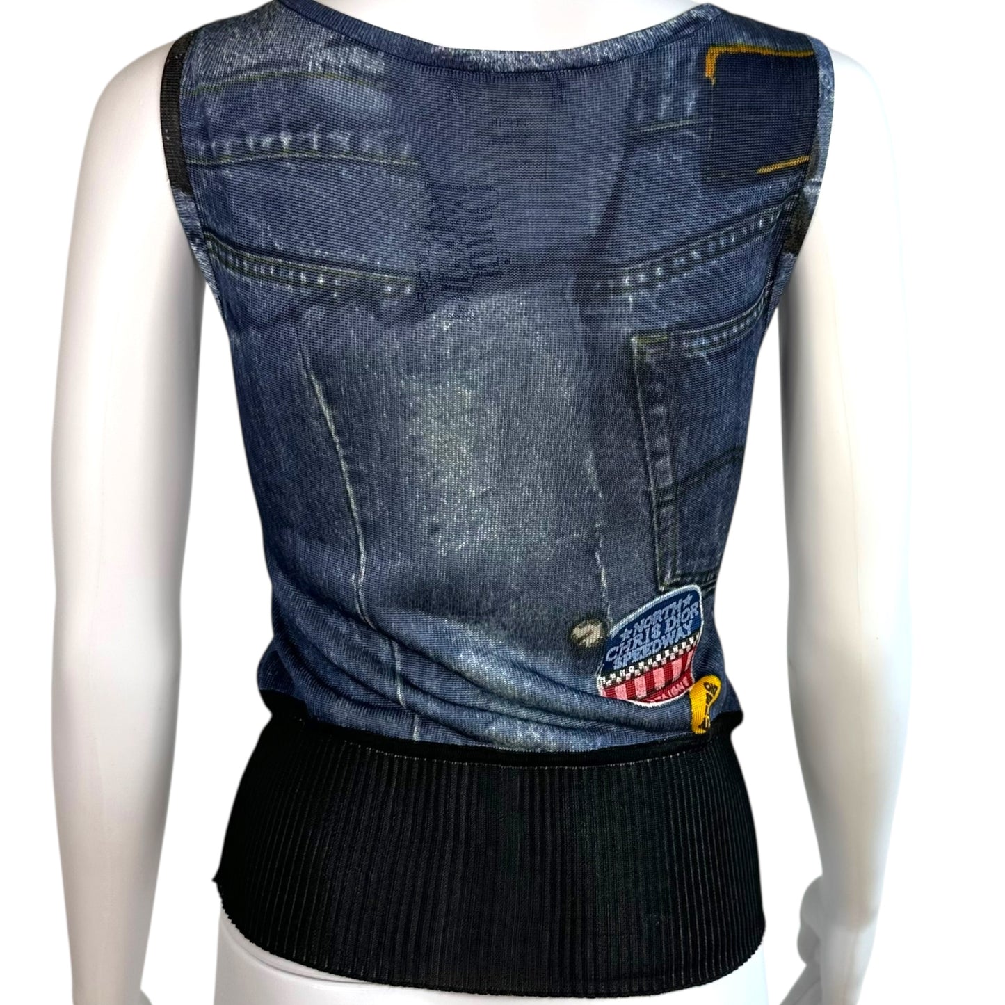 Christian Dior F/W 2001 'Denim' Knit Speedway Tank