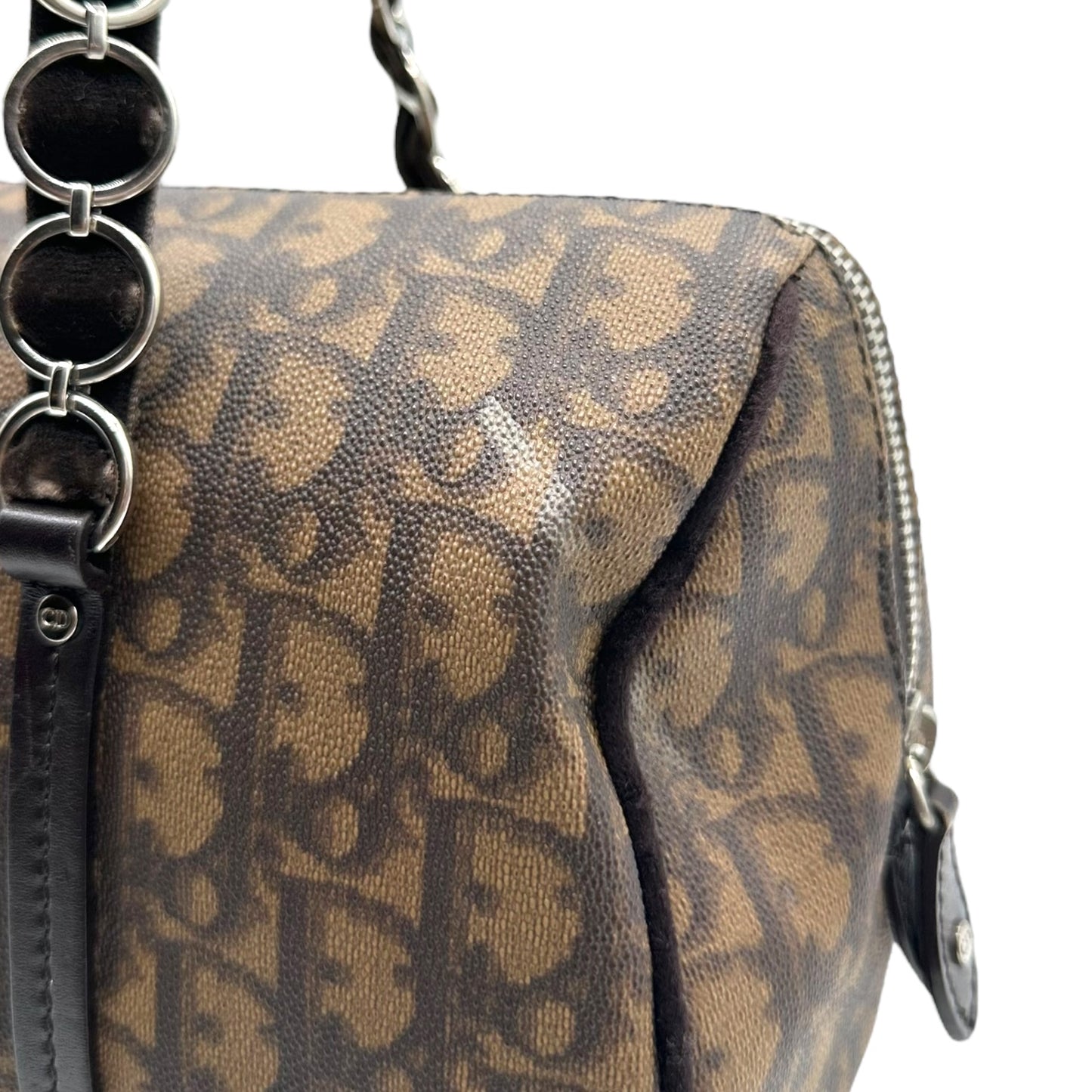 Christian Dior Romantique Brown Monogram Bowler Bag
