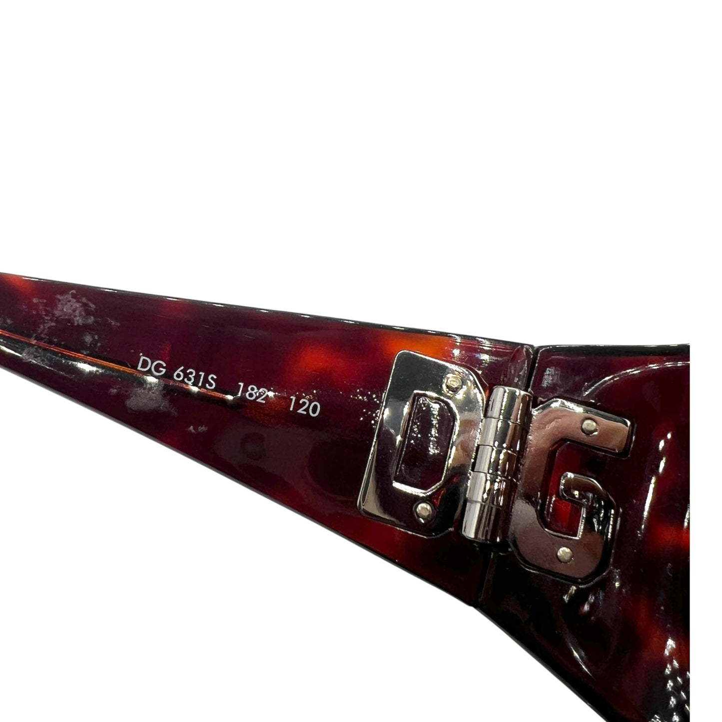 Dolce & Gabbana Tortoise Studded Logo Side Oval Sunglasses DG631S