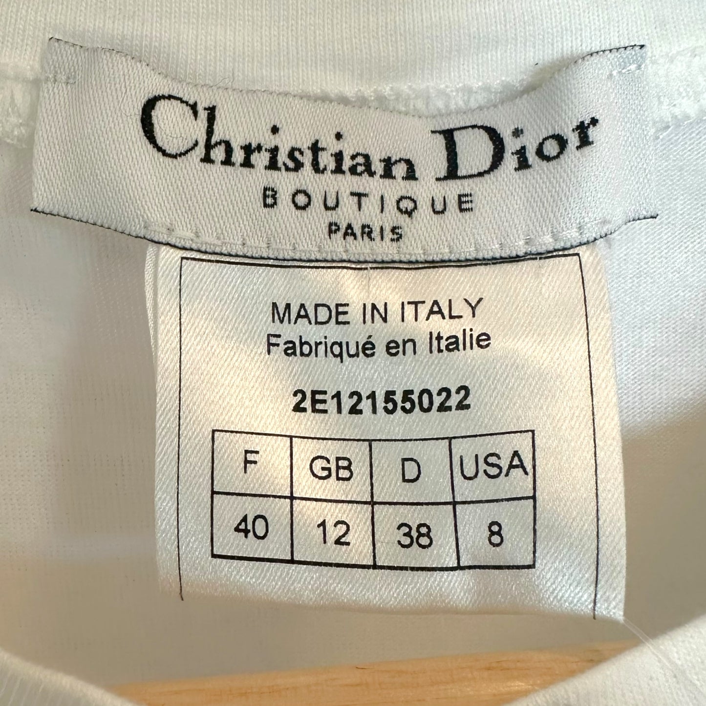 Christian Dior S/S 2002 Old English Logo T-Shirt