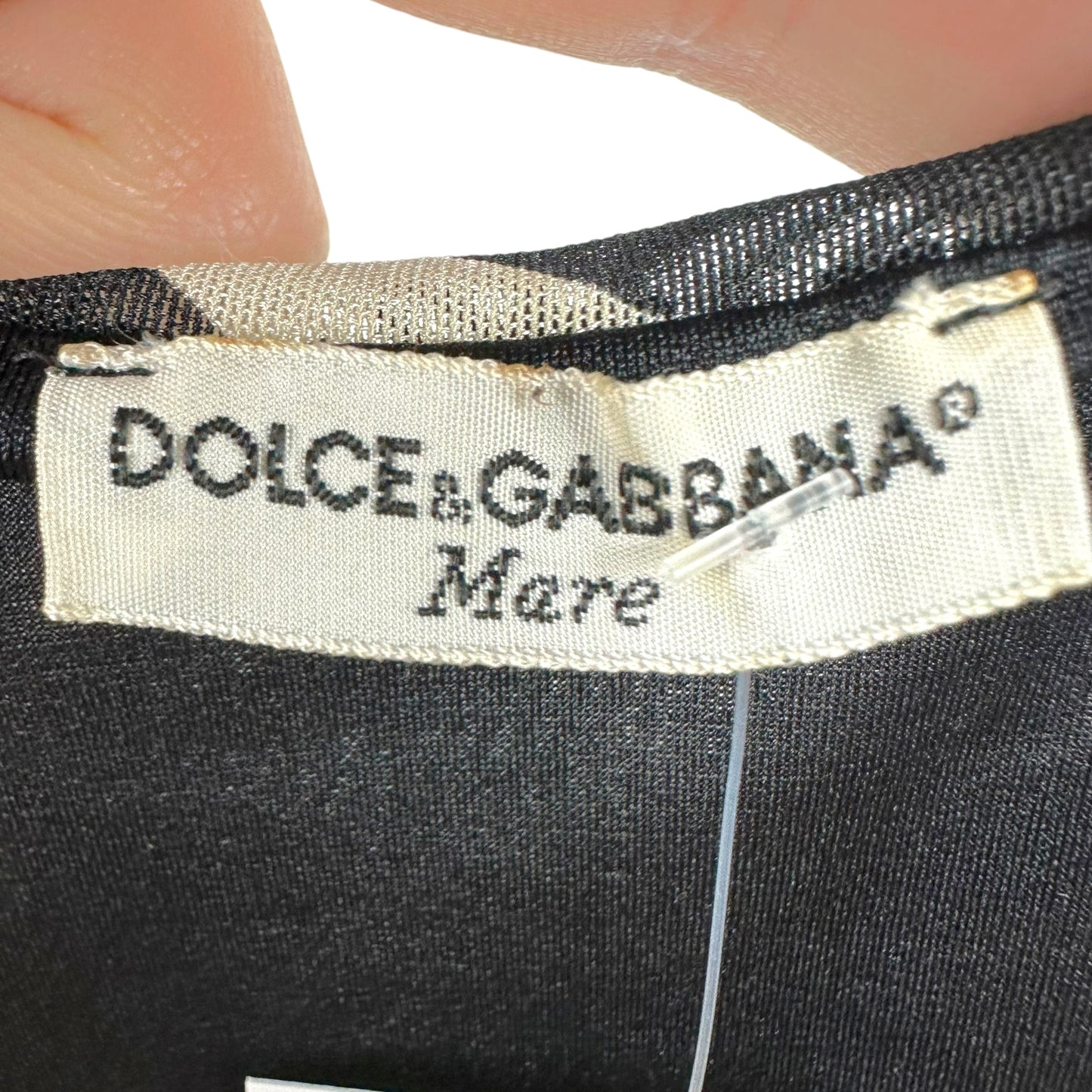 Dolce & Gabbana Mare Zebra Print Mesh Off-Shoulder Crop Top