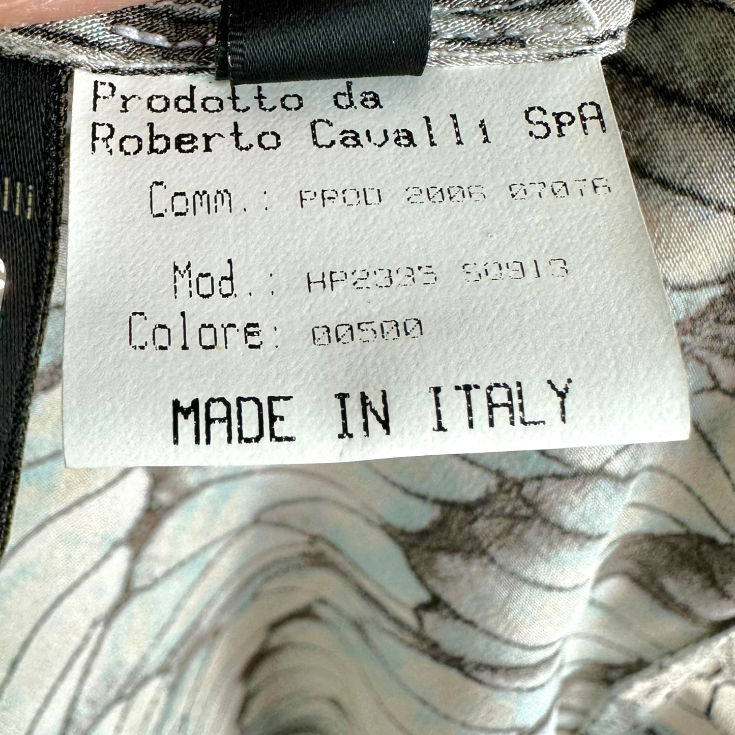 Roberto Cavalli Silk Midi Skirt Blue Brown Feather Print