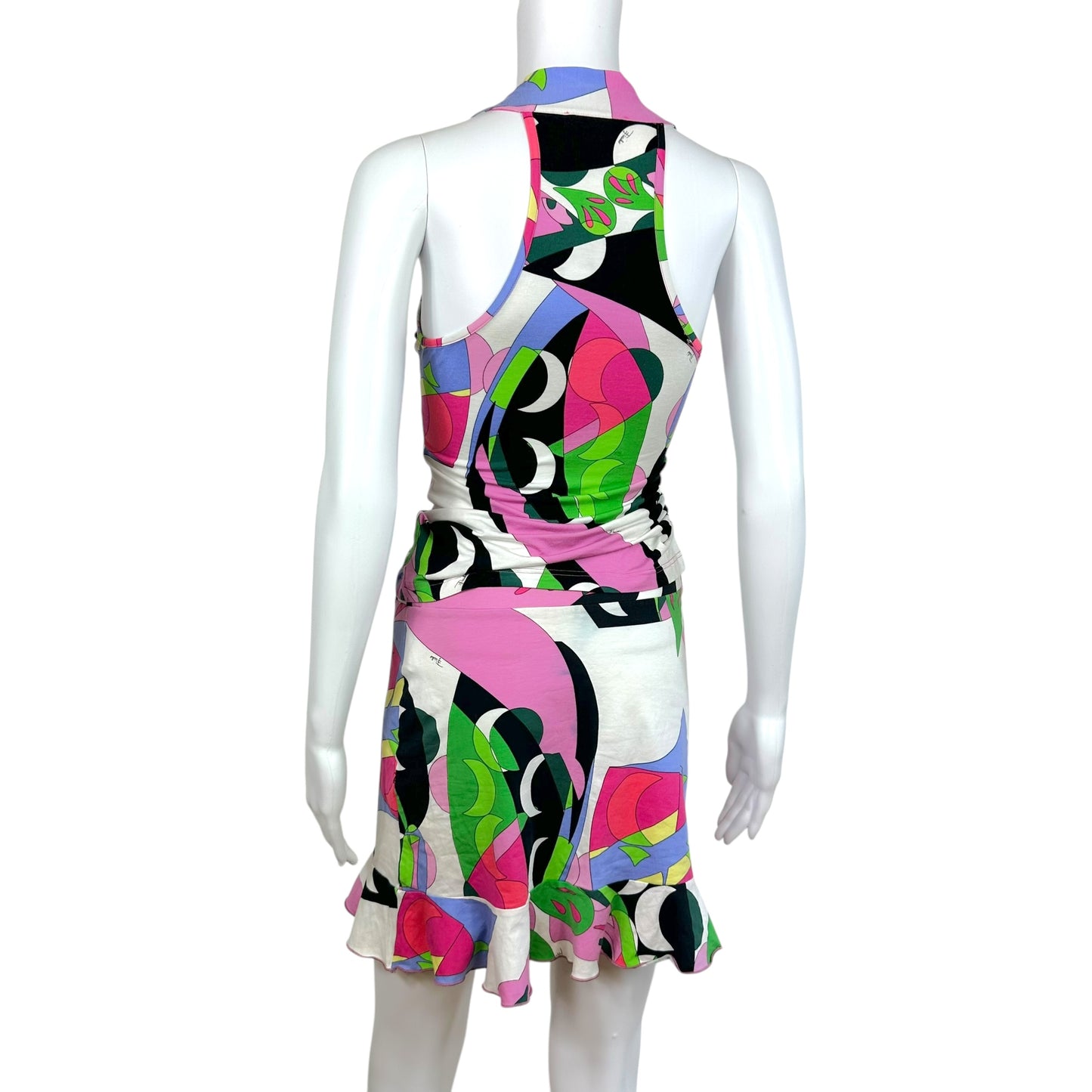 Emilio Pucci Multicolor Printed Mini Skirt & Tank Top Set