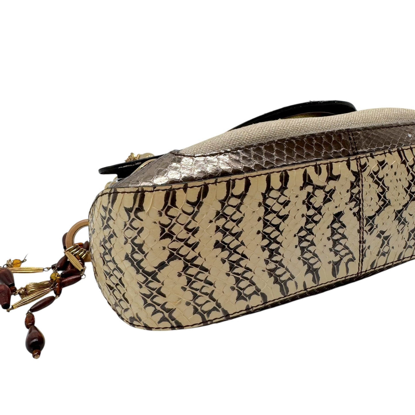 Dolce & Gabbana Python Beaded Shoulder Bag