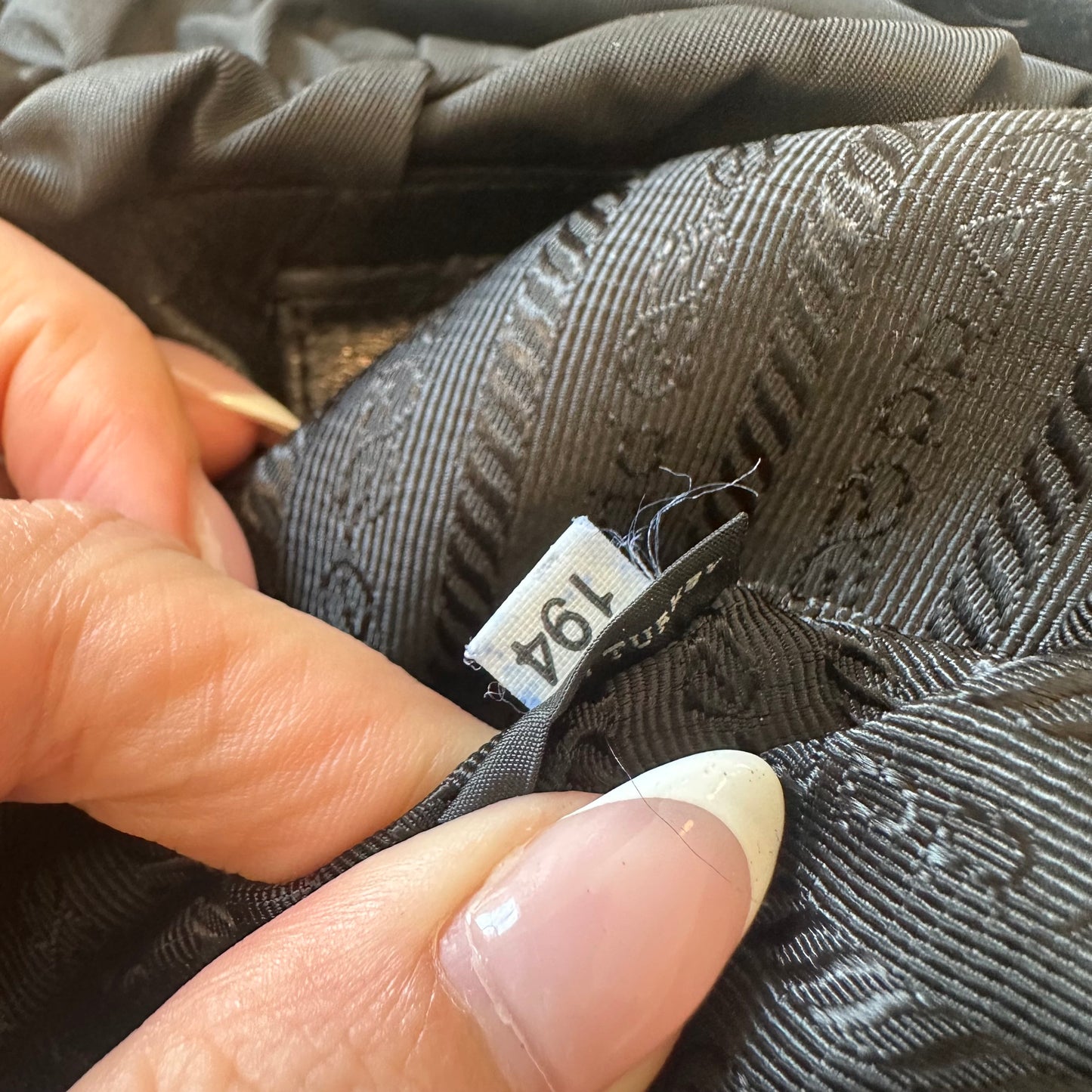 Prada Black Nylon Leather Bow Bucket Bag
