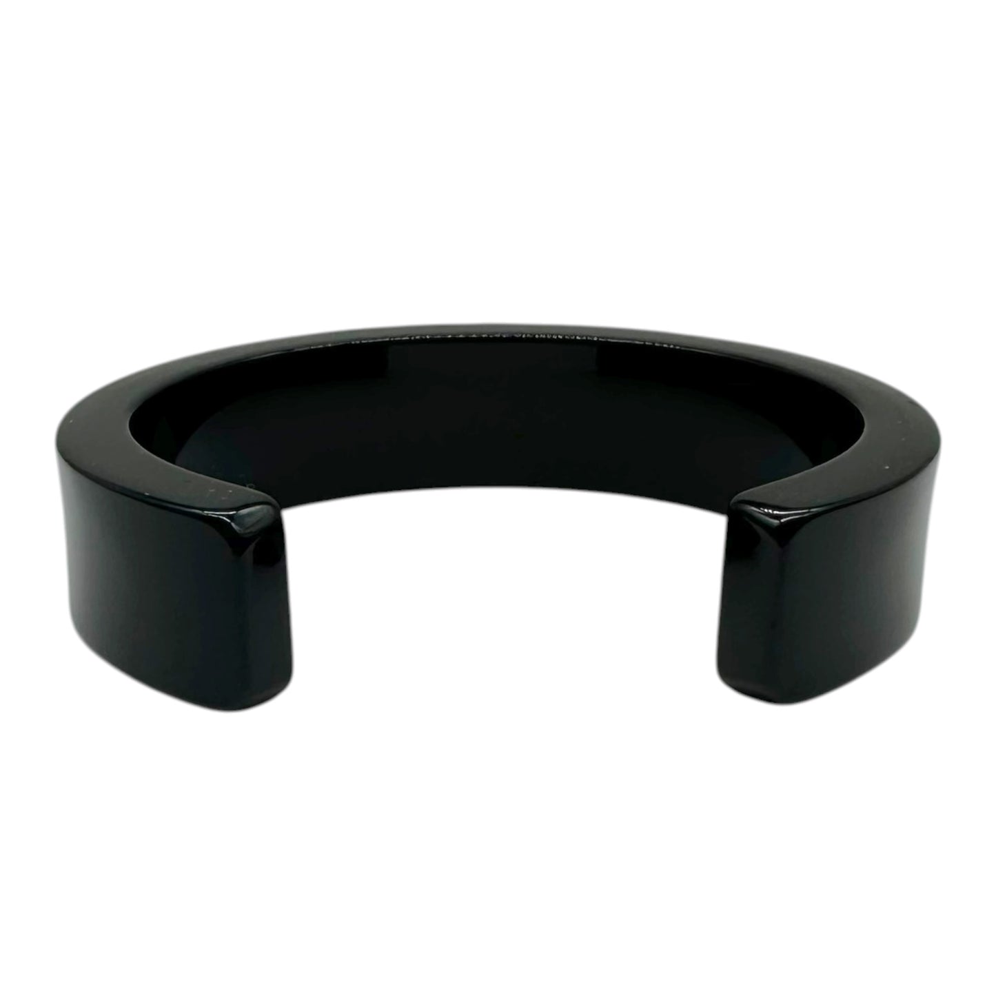 Christian Dior Red Crystal Black PVC Bangle Cuff Bracelet