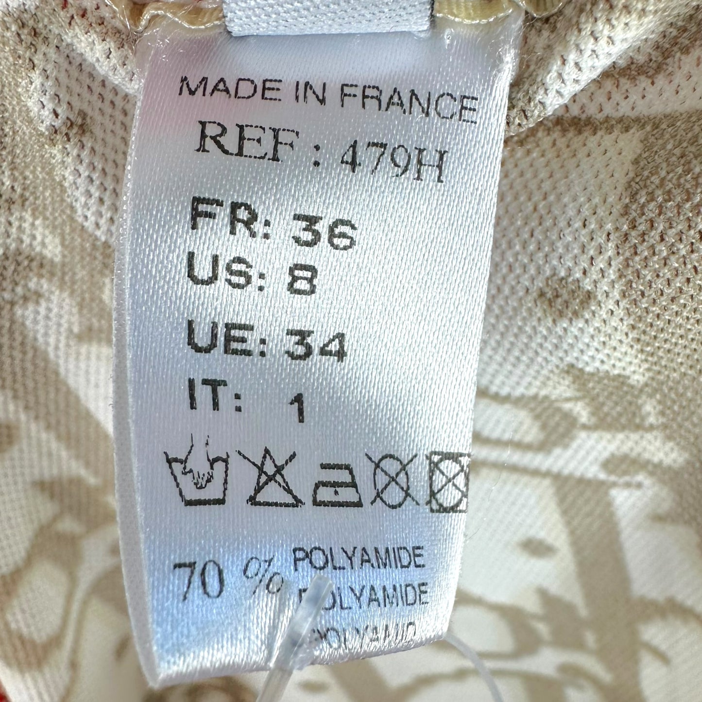 Christian Dior Beige & White Trotter Monogram Mesh Midi Skirt