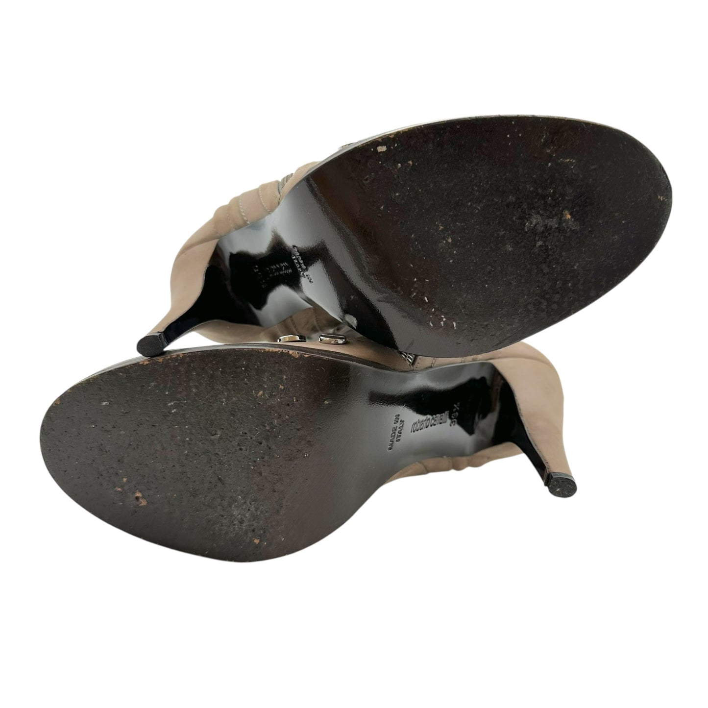 Roberto Cavalli Brown Lace Up Knee High Heeled Pump Boots - Outfit Repeater