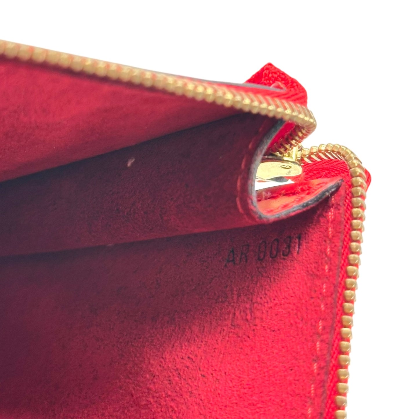 Louis Vuitton Red Epi Leather Pochette Mini Bag
