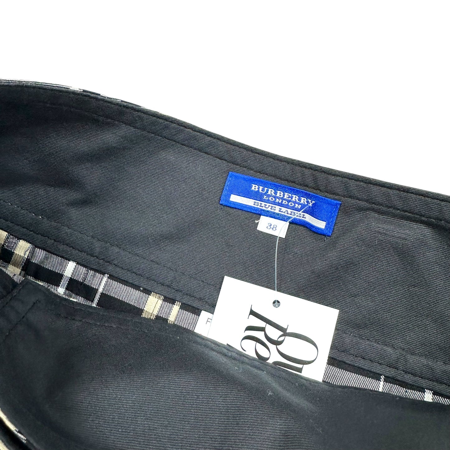 Burberry Blue Label Blue & Tan Plaid Pleated Mini Skirt