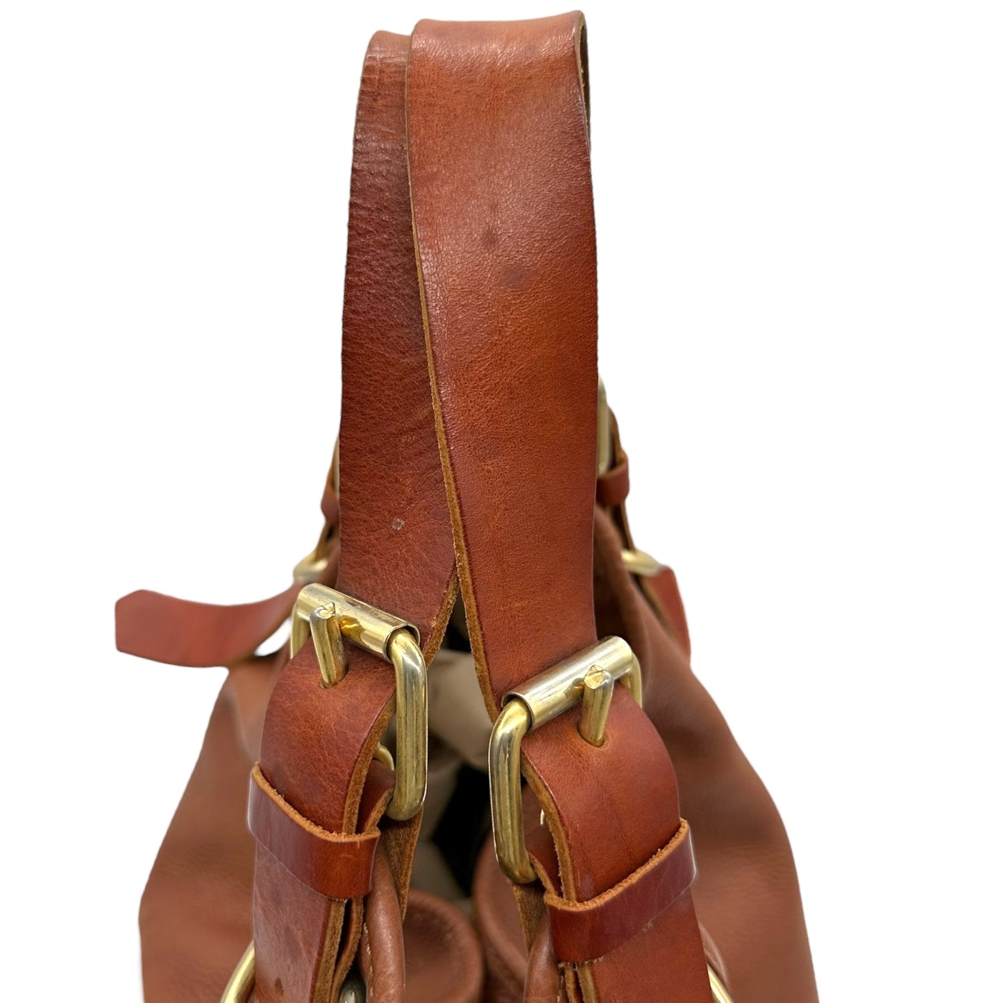 Vivienne Westwood Brown Leather Slouchy Hobo Tote Bag